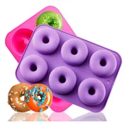 Siliconen donut bakvorm / mal - Zelf donuts maken! - SEC - 27 x 18 x 4 CM