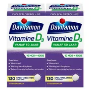 2x Davitamon Vitamine D3 Vanaf 50 Jaar 130 smelttabletten