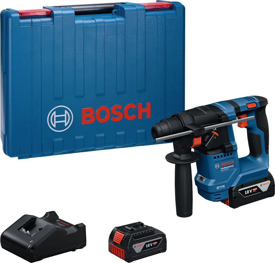 Bosch Professional GBH 18V-18 Accu boorhamer SDS-Plus 1,5J 18V 4.0Ah in koffer - 0611927002