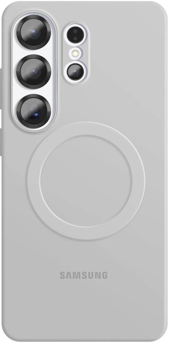 Samsung Galaxy S26 Ultra Siliconen Back Cover met Magneet Grijs