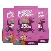 3x Edgard & Cooper Hondenvoer Droog Hert & Eend Medium 1 kg