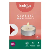 3x Bolsius Theelichten Maxi 10 branduren 18 stuks