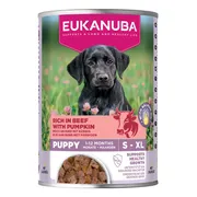 6x Eukanuba Hondenvoer Nat Life Care Dog Puppy Rund en Pompoen 400 gr