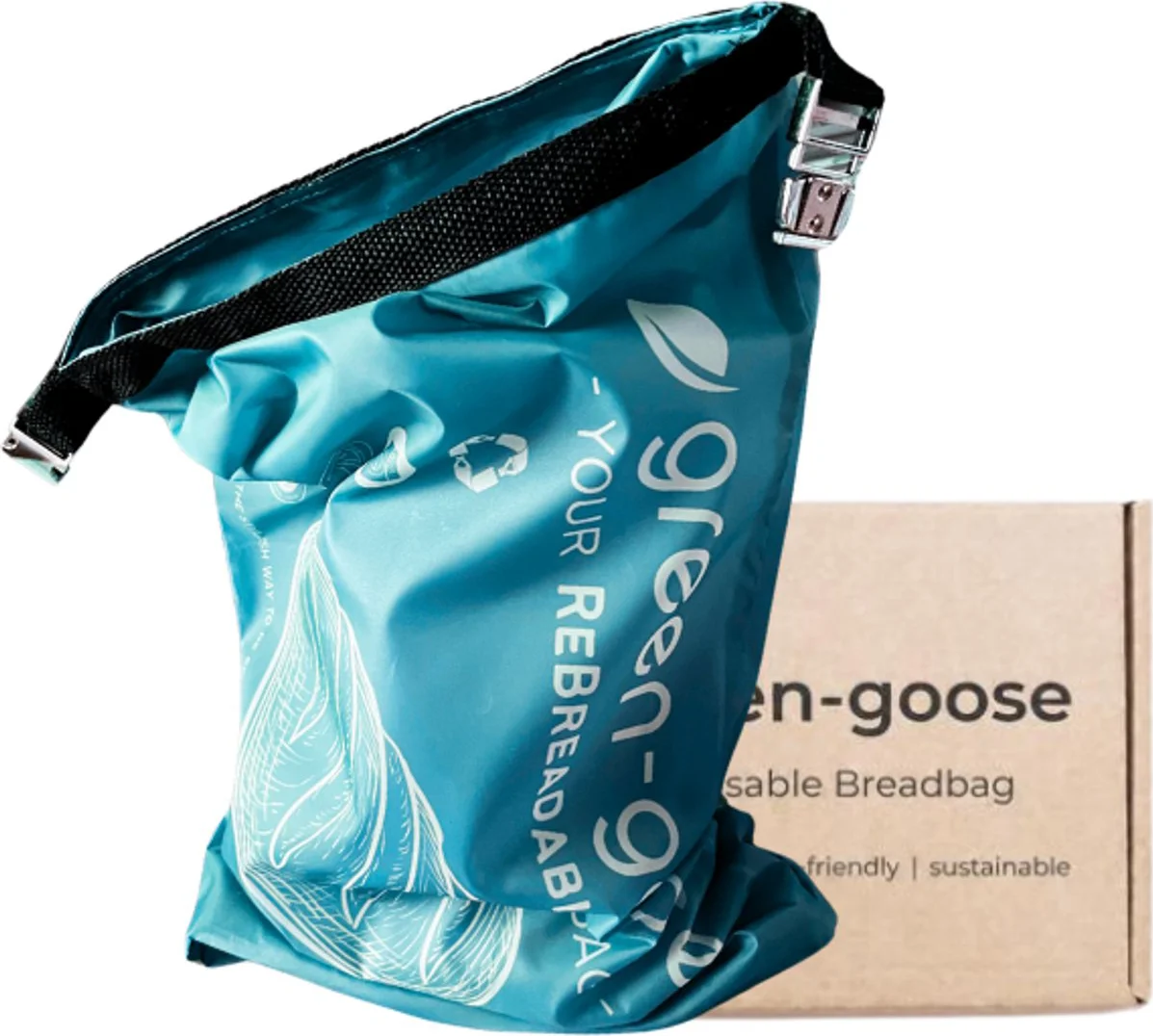 MCBOSON - Vershouddoos - Herbruikbare Broodzakken - Thuisbakker - Luchtdicht - Met gesp - TPU van voedingskwaliteit - Katoen - 42*28cm - Beige