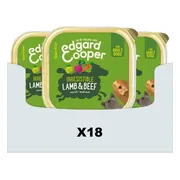 18x Edgard & Cooper Kuipje Vers Vlees Hondenvoer Lam - Rund 300 gr