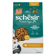 8x Schesir Monoproteïne Promo Kattenvoer Droog Nutriage 7+ Kip 400 gr