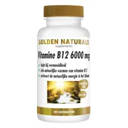 2x Golden Naturals Vitamine B12 6000mcg Vegan 180 zuigtabletten