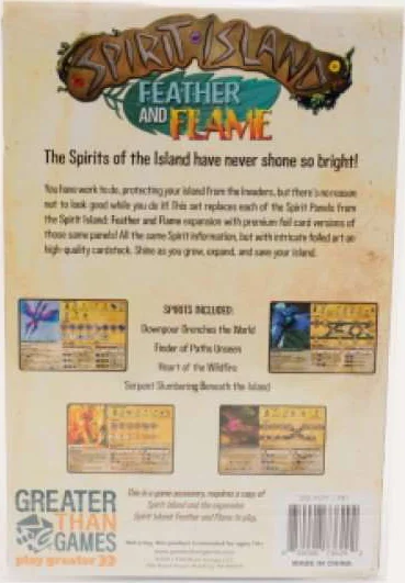 Spirit Island Feather and Flame Premium Foil Spirit Panels