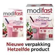 4x Modifast Weight Control Milkshake Cranberry 8 x 55 gr