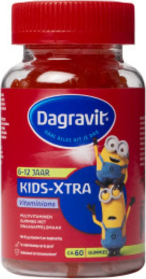 2x Dagravit Kids-Xtra Vitaminions Multivitaminen 6-12 jaar 60 gummies