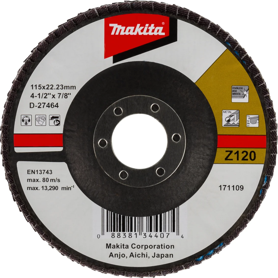 Makita D-27464 Lamellenschuurschijf Z120 | 115mm