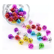 Akyol - Kerstversiering - kerst accessoires - mini kerstbelletjes - kerstbel- 50 kerstbelletjes - kerst - kerstdecoratie -gekleurde decoratie - kerstboom - kerstkrans – versiering