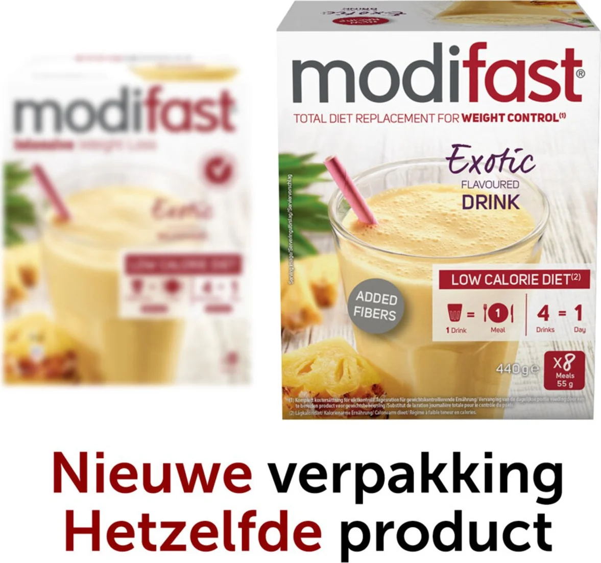 2x Modifast Weight Control Milkshake Exotic 100 gr