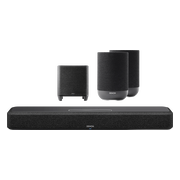 Denon Home Soundbar 550 + Denon Home subwoofer + Denon Home 200 Zwart (2x)