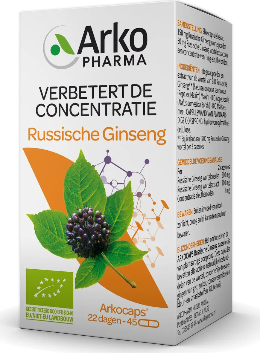 Arkocaps Russische Ginseng Capsules 45st 45CP