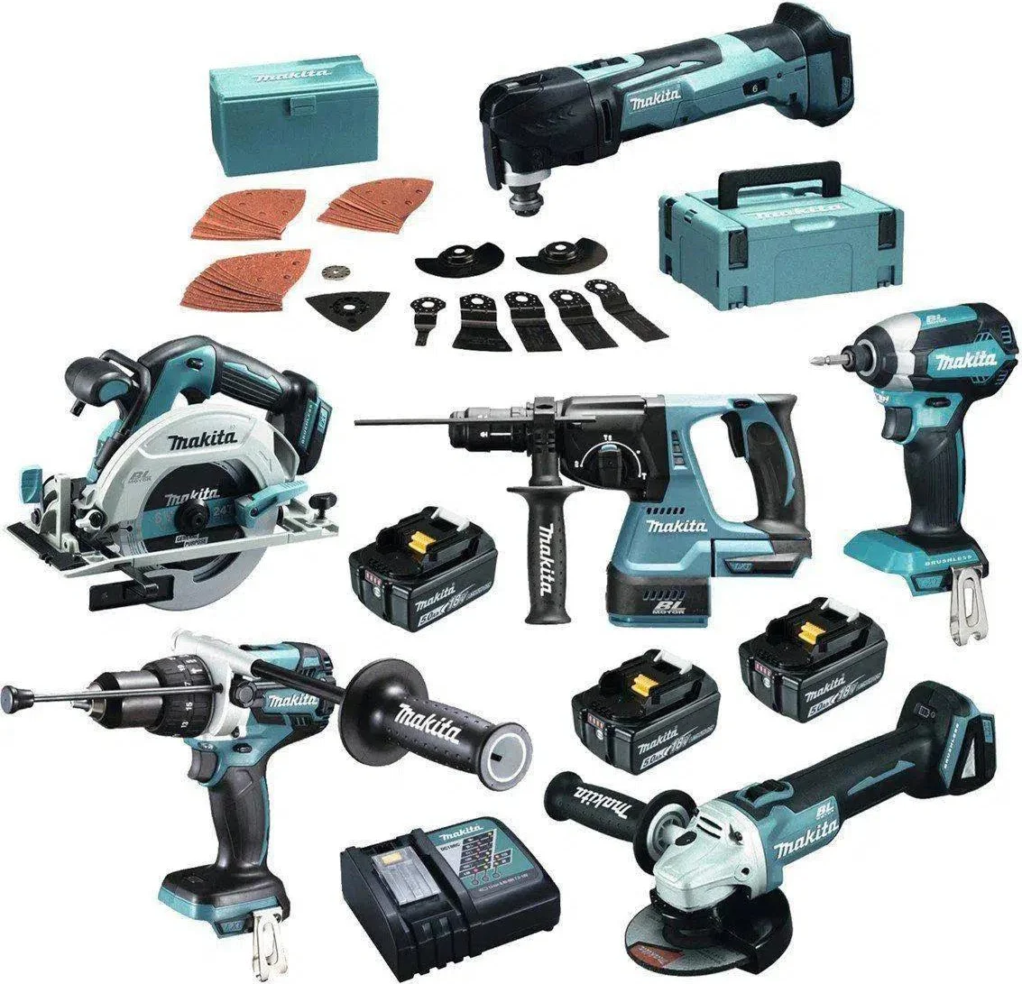Makita DLX6078TJ1 Accu Combiset 6-delig 18V 5.0Ah in Mbox