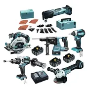 Makita DLX6078TJ1 Accu Combiset 6-delig 18V 5.0Ah in Mbox