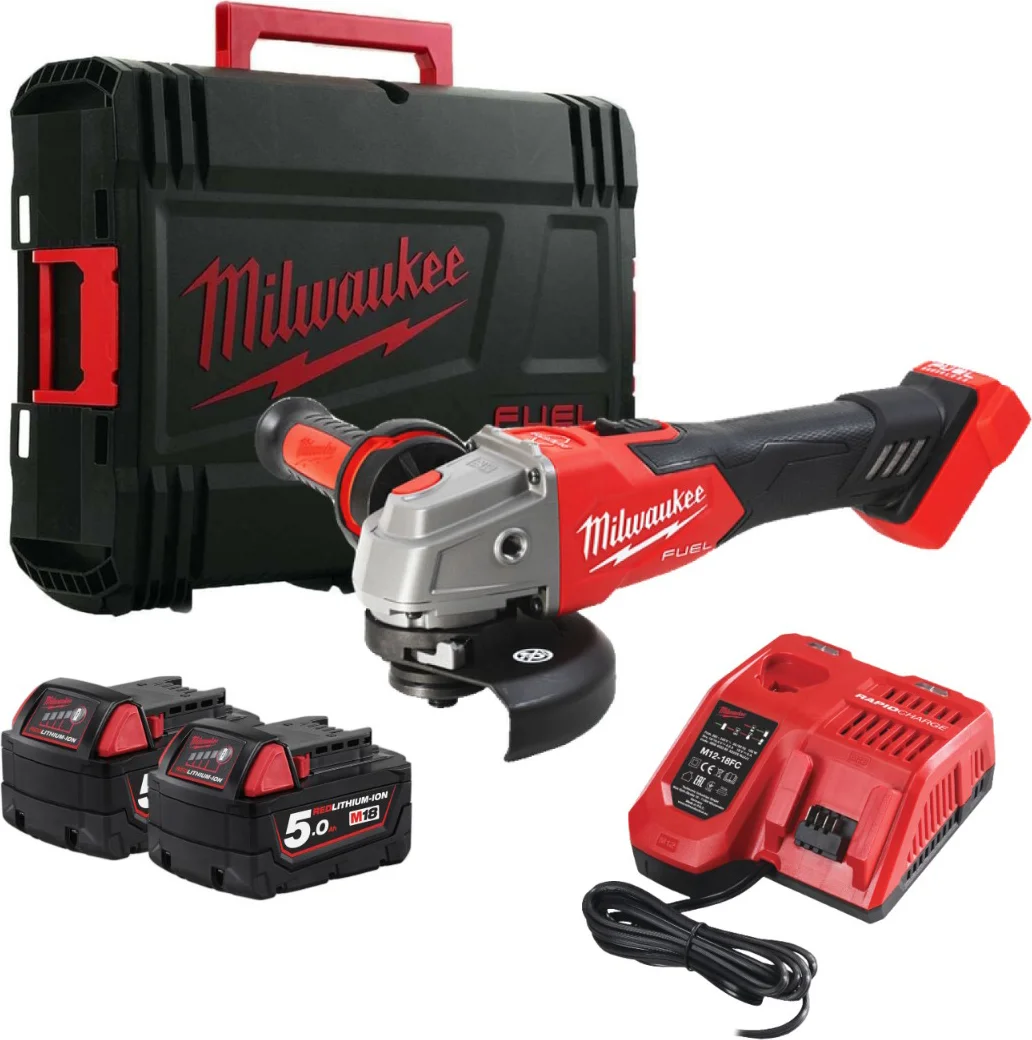 Milwaukee M18 FSAG125XB-502X Accu Haakse slijper 125mm 18V 5.0Ah - 4933478430