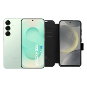 Samsung Galaxy S25 128GB Mint 5G + BlueBuilt Book Case Zwart