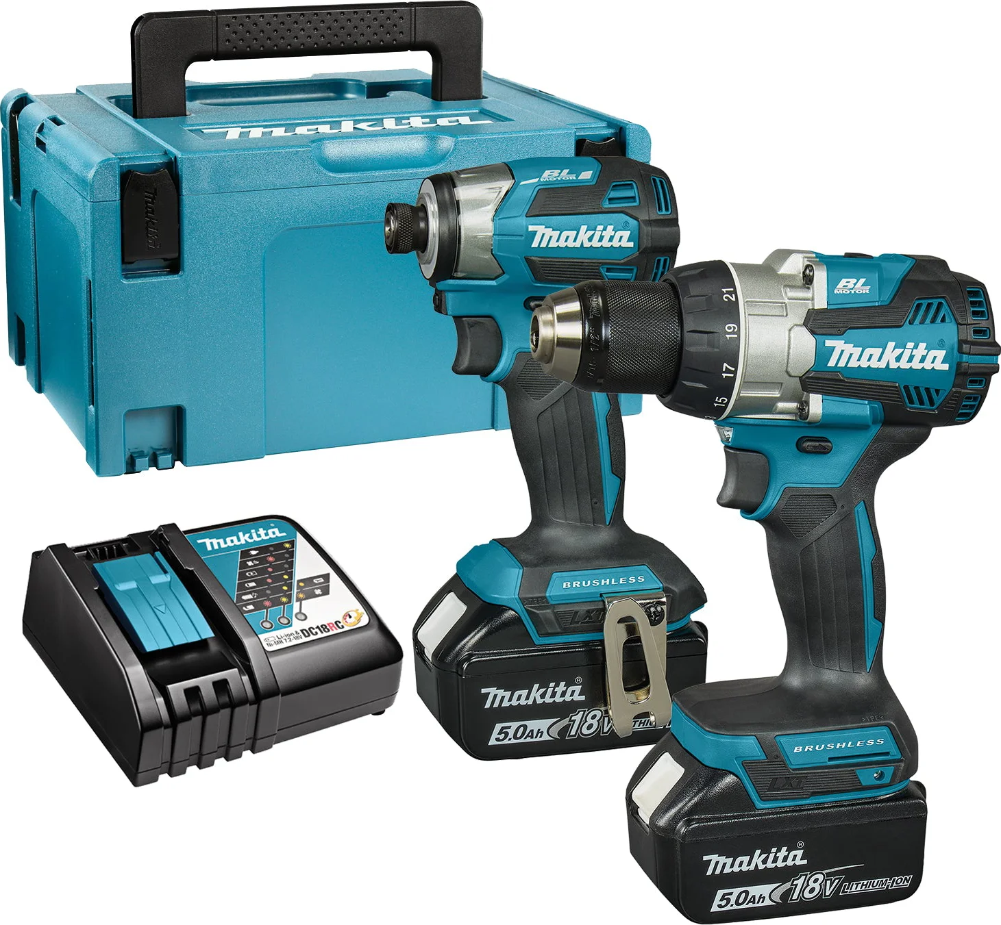 Makita DLX2527TJ Accu Combiset 2-delig (DDF489 + DTD173) 18V 5.0Ah in Mbox