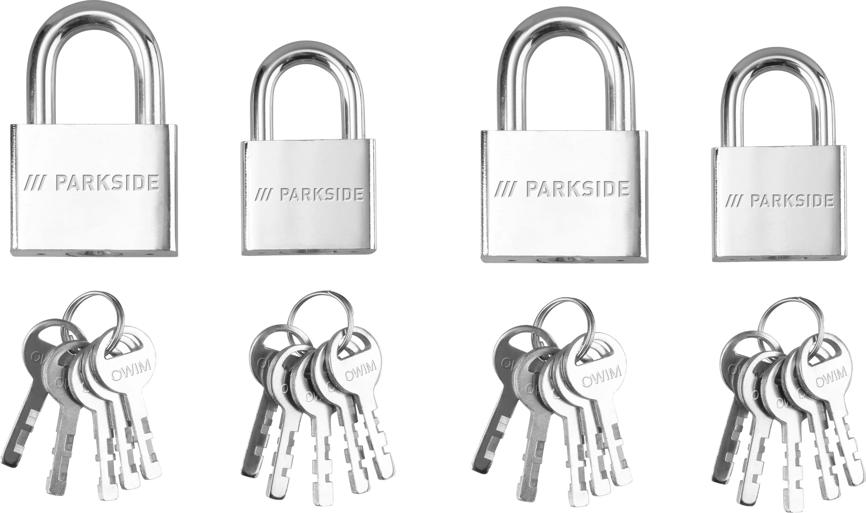PARKSIDE Hangslot, cijferslot of staalkabel (Hangsloten 2-delig)