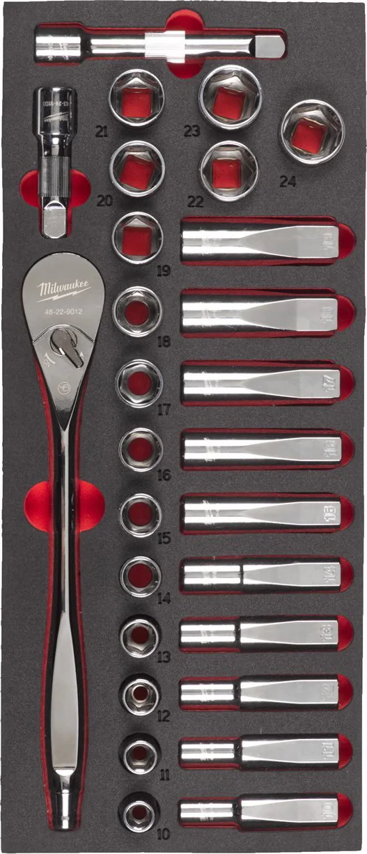 Milwaukee TOOLGUARD™ Foam inlay doppenset 1/2" 28-delig - 4932479826