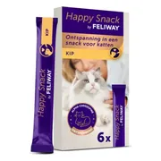 11x Feliway Kattensnack Happy Snack Kip 6 x 15 gr