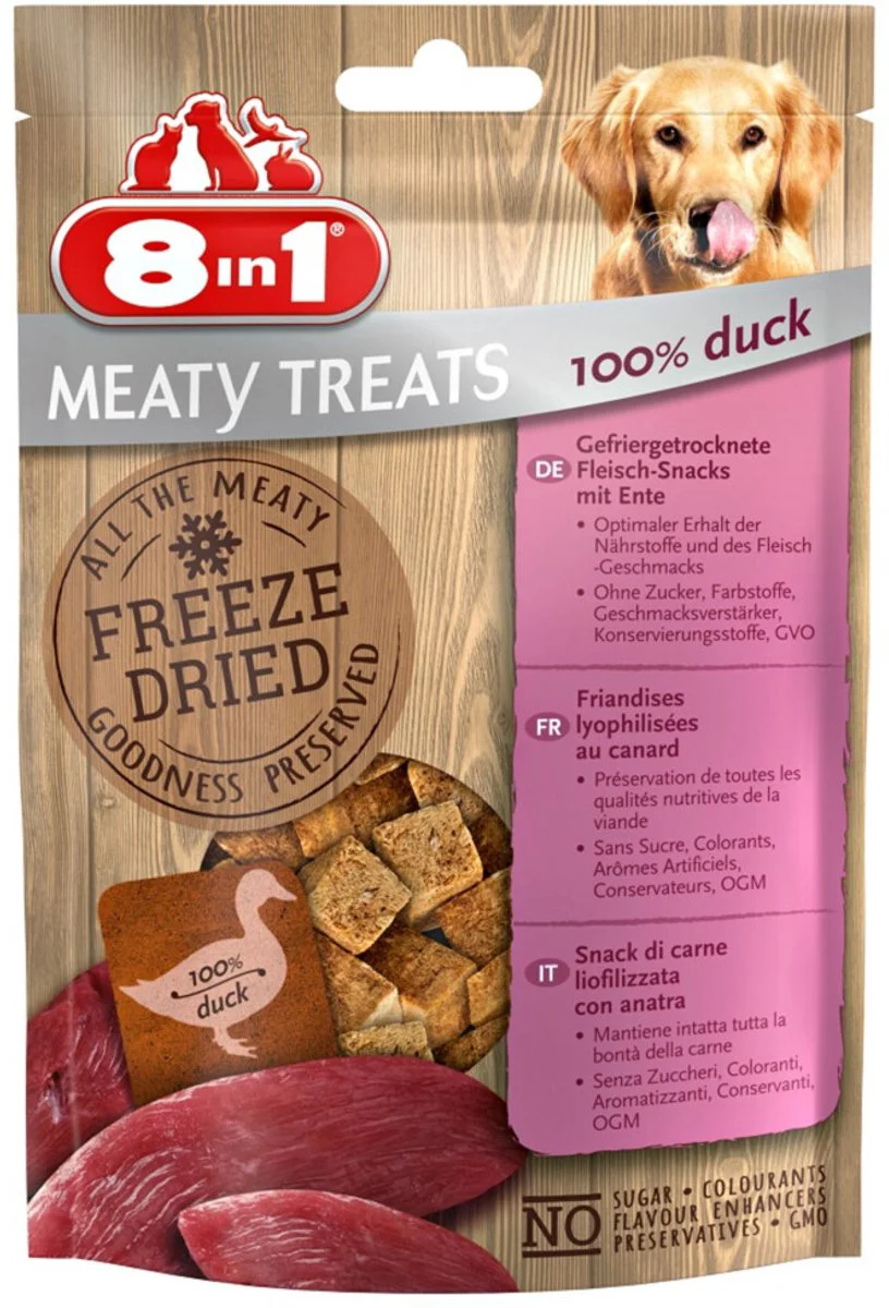 8x 8in1 Meaty Treats Eend 50 gr