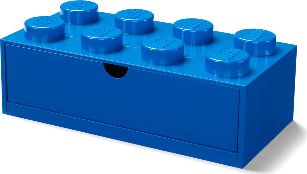 LEGO Bureaulade met 8 noppen - blauw