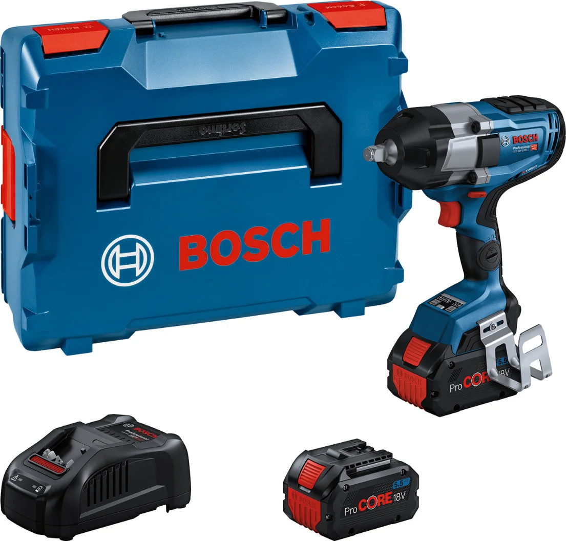 Bosch Professional GDS 18V-1000 Accu slagmoersleutel 1000Nm 1/2" frictiering 18V 5.5Ah in L-Boxx - 06019J8303