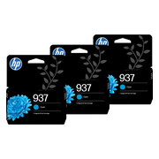 HP 937 Cartridge Cyaan (3 stuks)