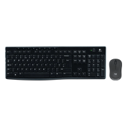 Logitech K270 Draadloos Toetsenbord QWERTY + Logitech M240 Silent Draadloze Muis Zwart