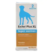 No Worm Exitel Plus Ontworming Tabletten Hond 35 - 50 kg 2 tabletten