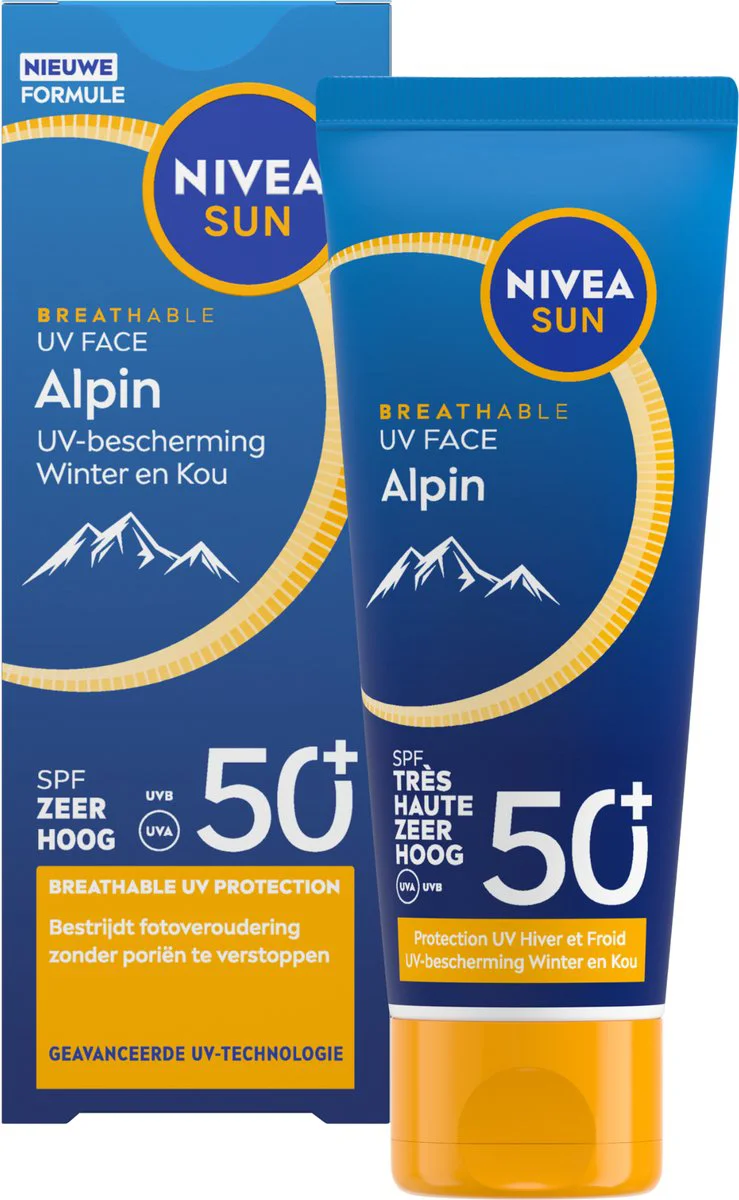 Nivea Sun Breathable UV Face Alpin UV-bescherming Winter en Kou SPF50+ 40ML