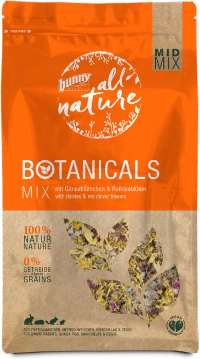 Bunny Nature Botanicals Konijnensnack Madelief - Rode Klaver 120 gr