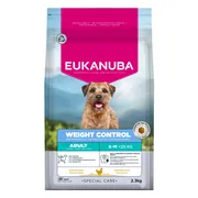 3x Eukanuba Hondenvoer Droog Special Care Adult Small/Medium Weight Control 2,3 kg