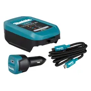 Makita DC18SJ Lader + ADP14 adapter + USB-C PD kabel - 1915U4-1