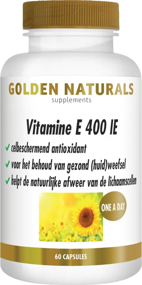 2x Golden Naturals Vitamine E 400 IE 60 capsules