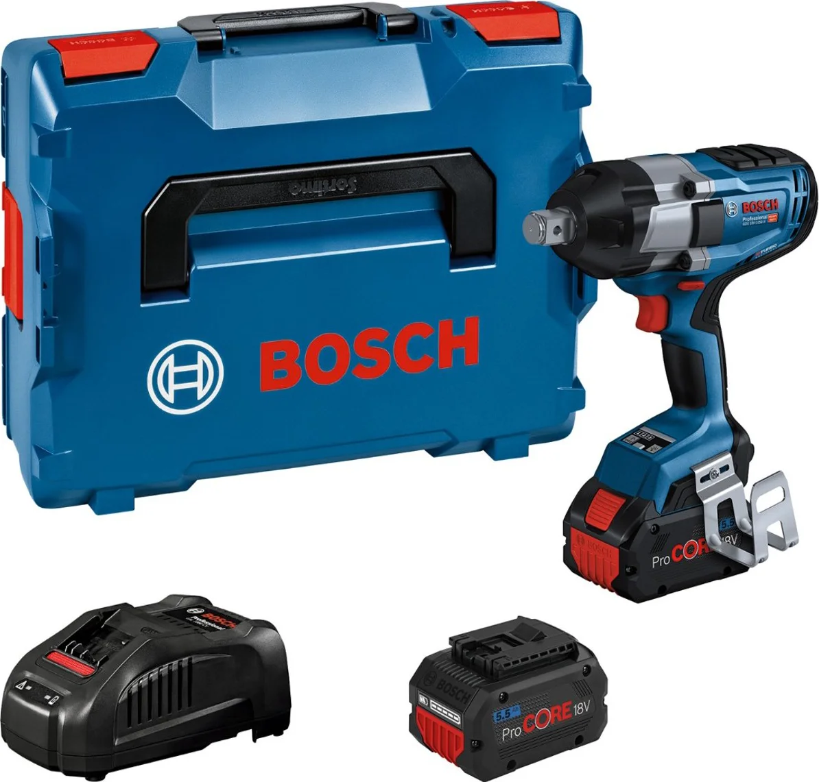Bosch Professional GDS 18V-1050 H Accu slagmoersleutel 1050Nm 1/2" frictiering 18V 8.0Ah in L-Boxx - 06019J8502