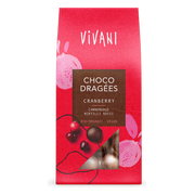 Vivani Choco Dragées Cranberry 75GR