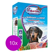 10x Renske Vers Gestoomd Complete Menu Hondenvoer Nat Kalkoen - Eend 395 gr