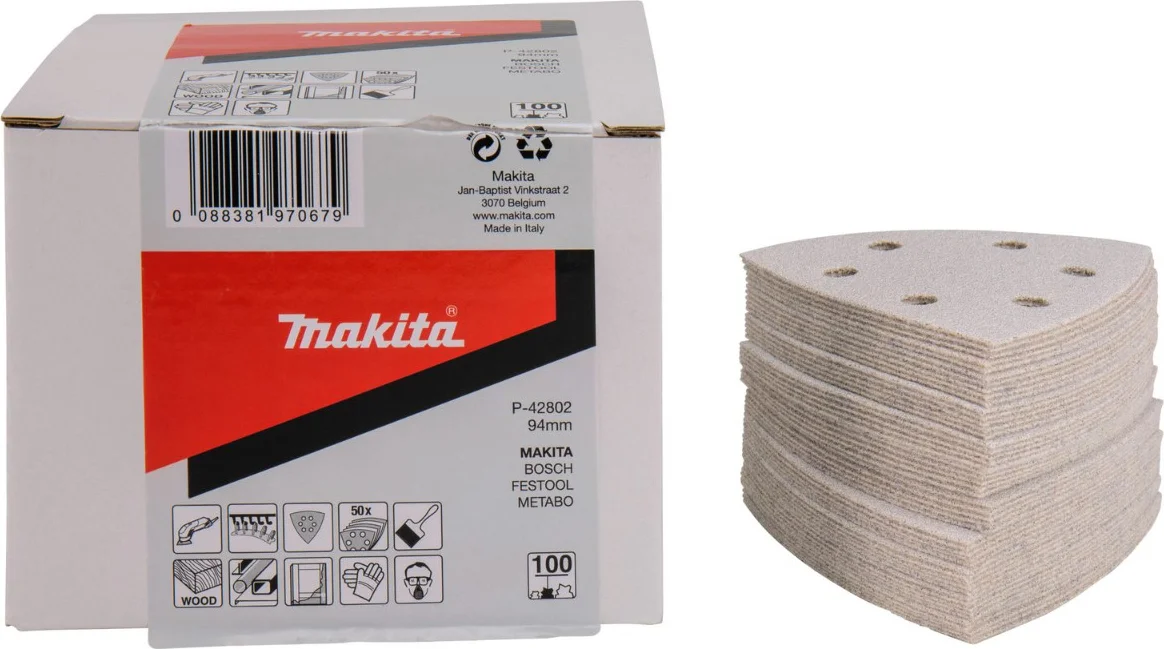 Makita P-42802 Schuurvel 3-k K100 white v.
