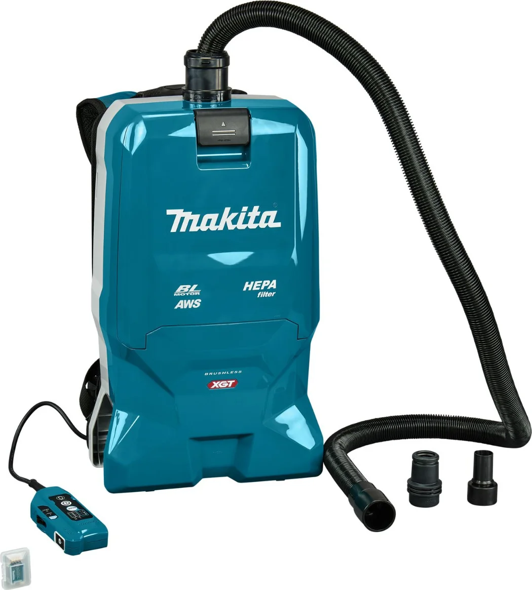 Makita VC012GZ01 Accu rugstofzuiger met machineansluiting + AWS-zender XGT 40V Max Basic Body