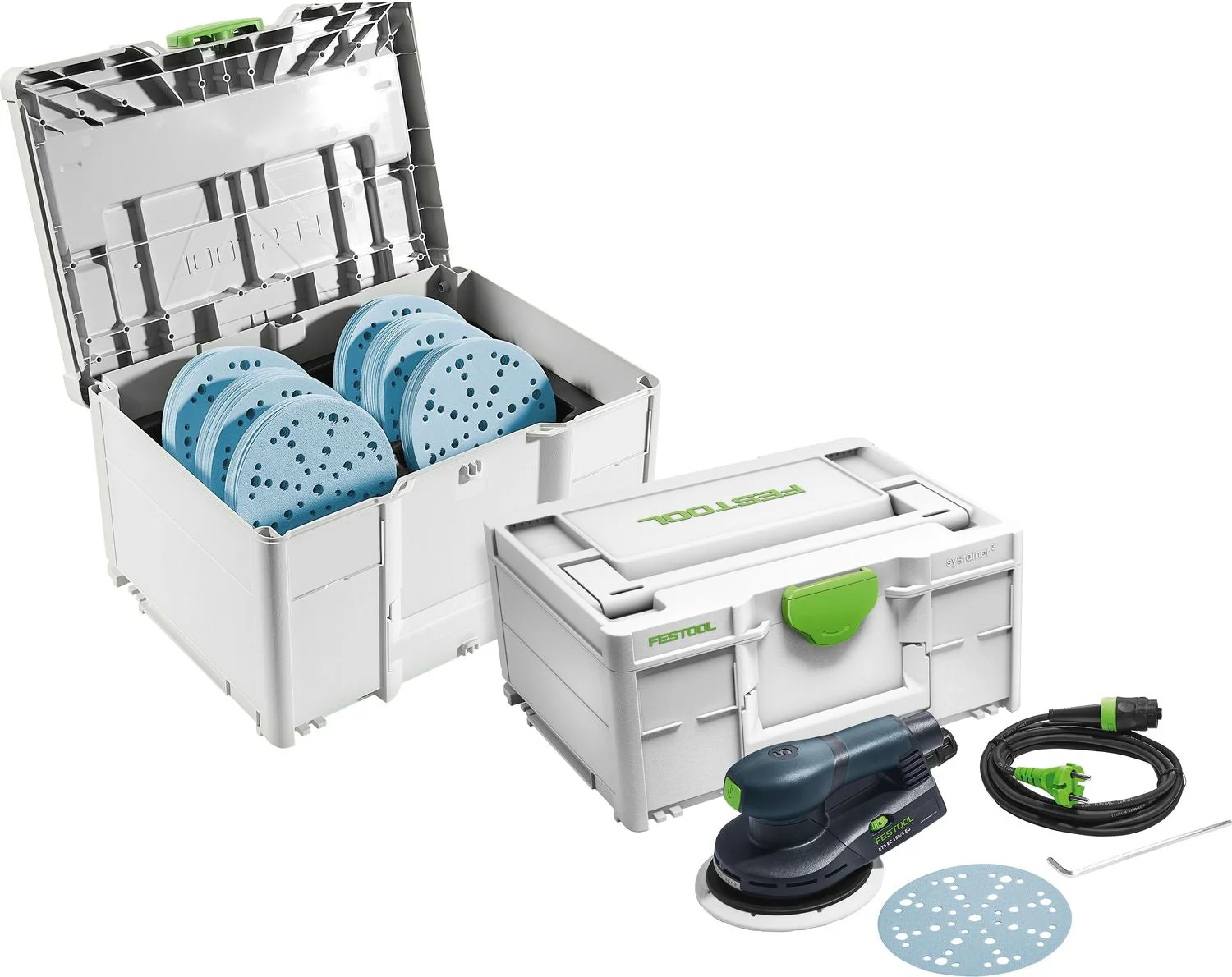 Festool ETS EC 150/5 EQ-SYS GR Excenterschuurmachine + SYS-STF D150 GR-Set in Systainer - 578272