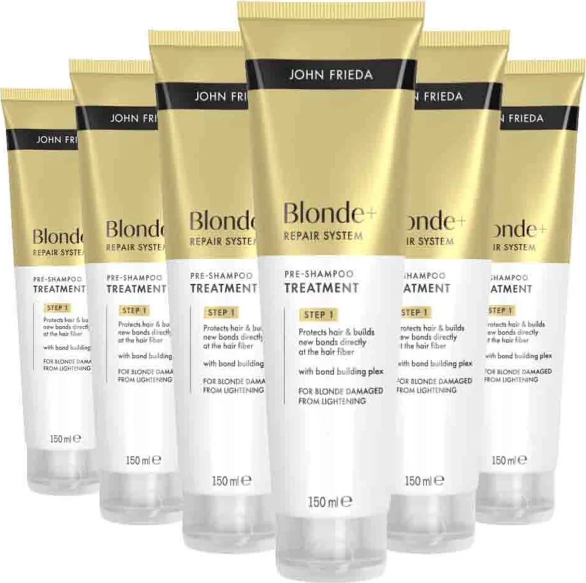 6x John Frieda Blonde+ Repair Bond Building Pre-Shampoo 150 ml