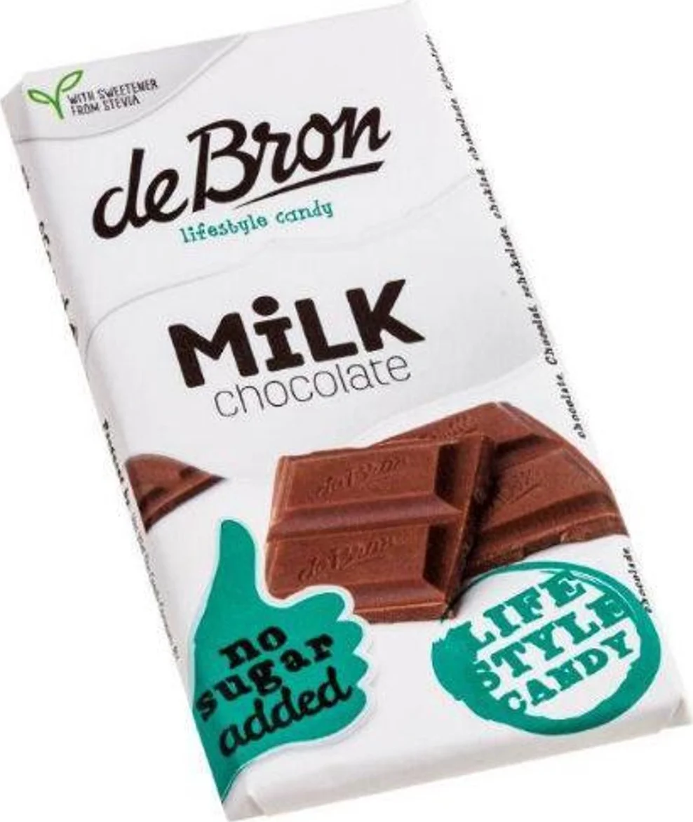 De Bron Suikervrije Tablet Milk Chocolate 75GR