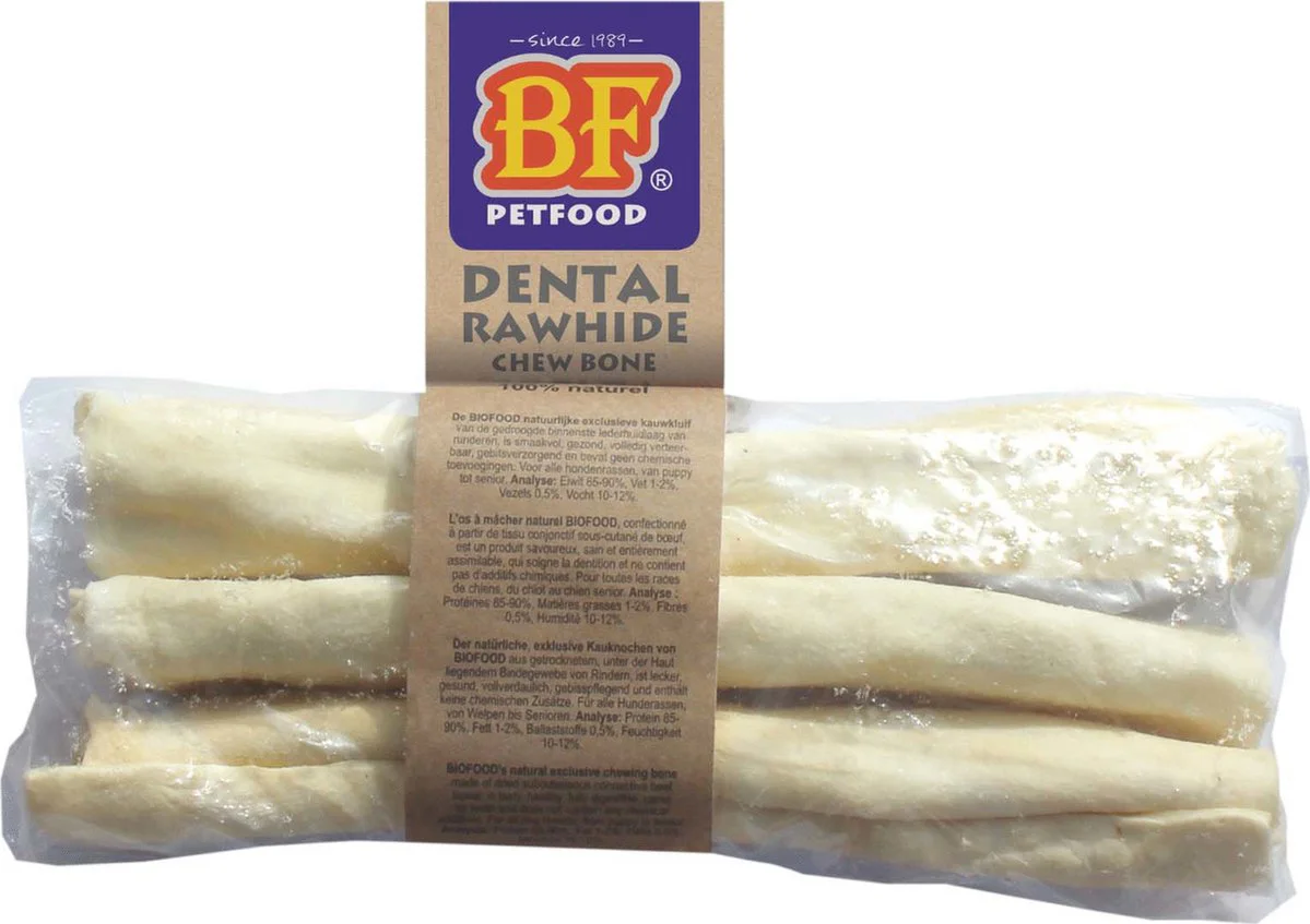 BF Petfood Dental Rol Rawhide Medium 3 stuks