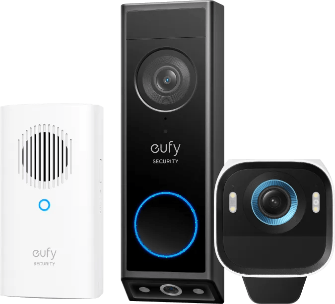 EufyCam S3 Pro Duo Pack + Eufy Video Doorbell E340 + Chime