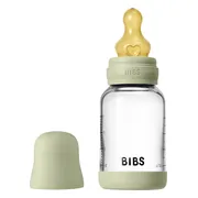 BIBS Glas Latex Slow Flow Babyfles 0+ Maanden Sage