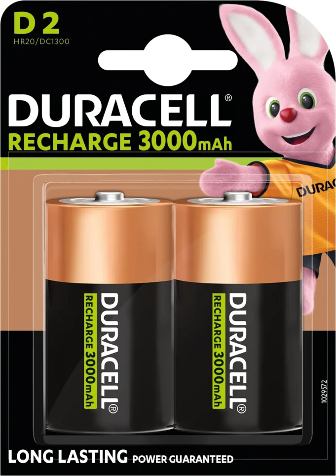10x Duracell Oplaadbare Batterijen Ultra D 2 stuks